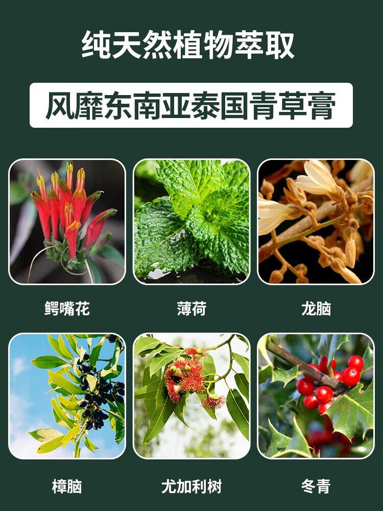 青草膏泰國原廠正品進口臥清涼綠膏防蚊蟲叮咬驅蚊止癢佛旗艦店